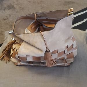 Tan Leather & Suede Michael Kors bag